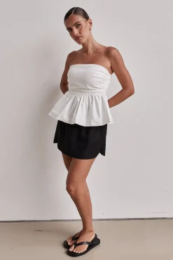 Addison Linen Skirt (Black)