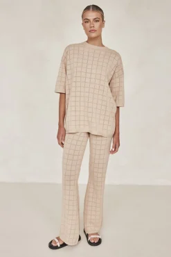 Aime Knit Pant (Beige)