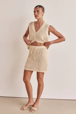 Alexi Knit Skirt (Beige)