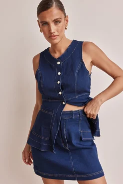 Amaia Mini Skirt (Blue)