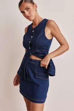 Amaia Mini Skirt (Blue)