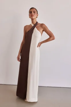 Amber Maxi Dress (Chocolate)