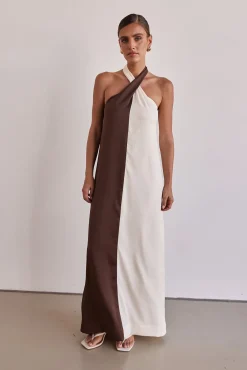 Amber Maxi Dress (Chocolate)
