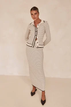 Anderson Knit Maxi Skirt (Cream)