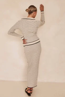 Anderson Knit Maxi Skirt (Cream)