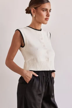 Angelo Knit Vest (Cream)