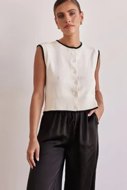Angelo Knit Vest (Cream)