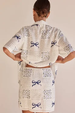 Arden Mini Skirt (Blue)