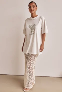 Ashton Maxi Skirt (Cream)