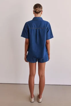 Baylee Denim Shirt (Blue)
