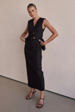 Blithe Maxi Skirt (Black)