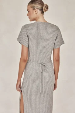 Castello Knit Maxi Dress (Grey)
