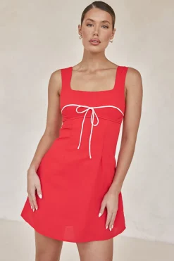 Cynthia Mini Dress (Red)