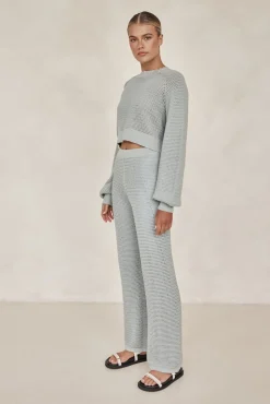Della Knit Pant (Blue)
