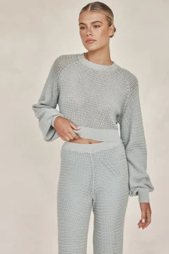 Della Knit Top (Blue)