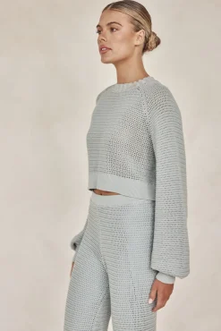 Della Knit Top (Blue)