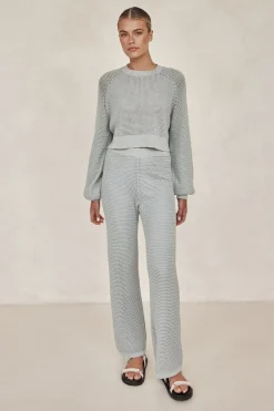 Della Knit Top (Blue)