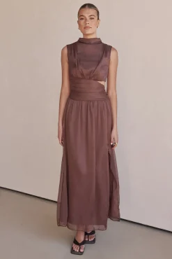 Eliana Maxi Dress (Chocolate)