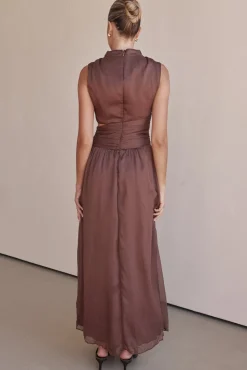 Eliana Maxi Dress (Chocolate)