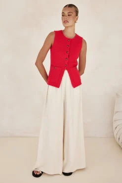 Embry Knit Vest (Red)