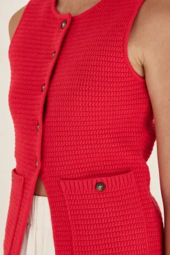 Embry Knit Vest (Red)