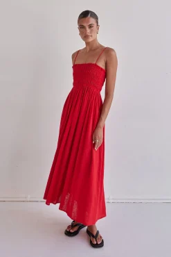 Estelle Maxi Dress (Red)
