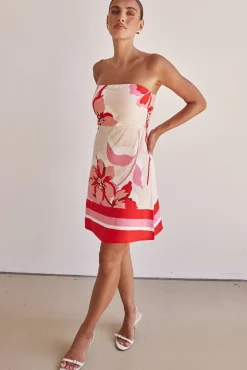 Flora Mini Dress (Red)