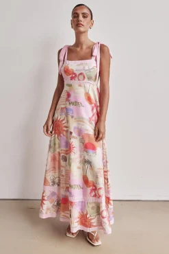 Gina Maxi Dress (Pink)