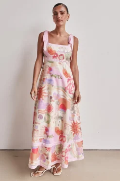 Gina Maxi Dress (Pink)