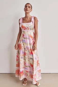 Gina Maxi Dress (Pink)