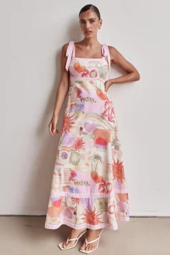 Gina Maxi Dress (Pink)