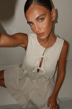 Harper Mini Dress (Cream)