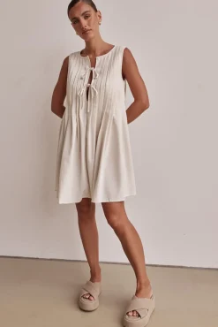 Harper Mini Dress (Cream)