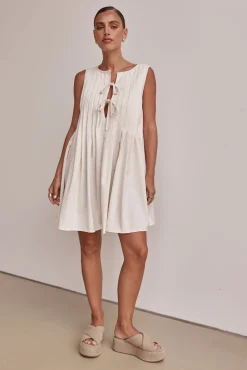 Harper Mini Dress (Cream)