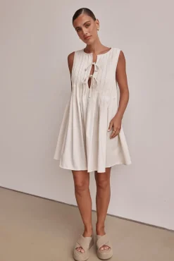 Harper Mini Dress (Cream)