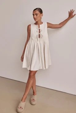 Harper Mini Dress (Cream)