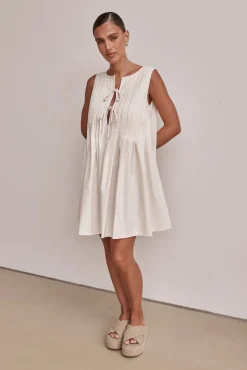 Harper Mini Dress (Cream)