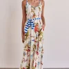 Indigo Maxi Dress (White)