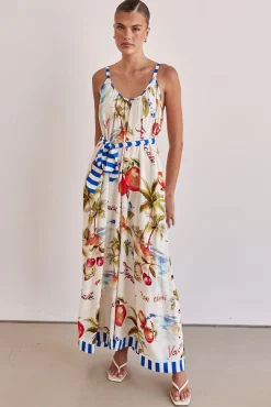 Indigo Maxi Dress (White)