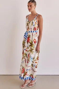 Indigo Maxi Dress (White)