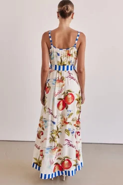 Indigo Maxi Dress (White)