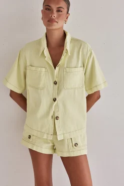 Iris Denim Set (Yellow)
