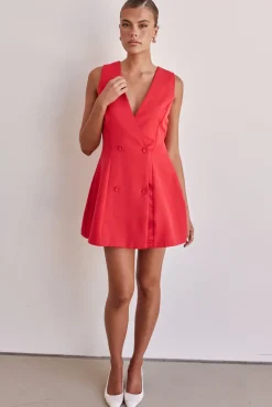 Isobel Mini Dress (Red)