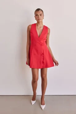 Isobel Mini Dress (Red)