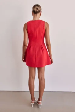 Isobel Mini Dress (Red)