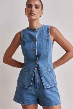Jules Denim Set (Mid Blue)