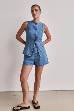 Jules Denim Set (Mid Blue)