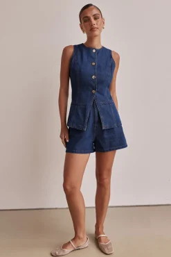 Jules Denim Shorts (Blue)