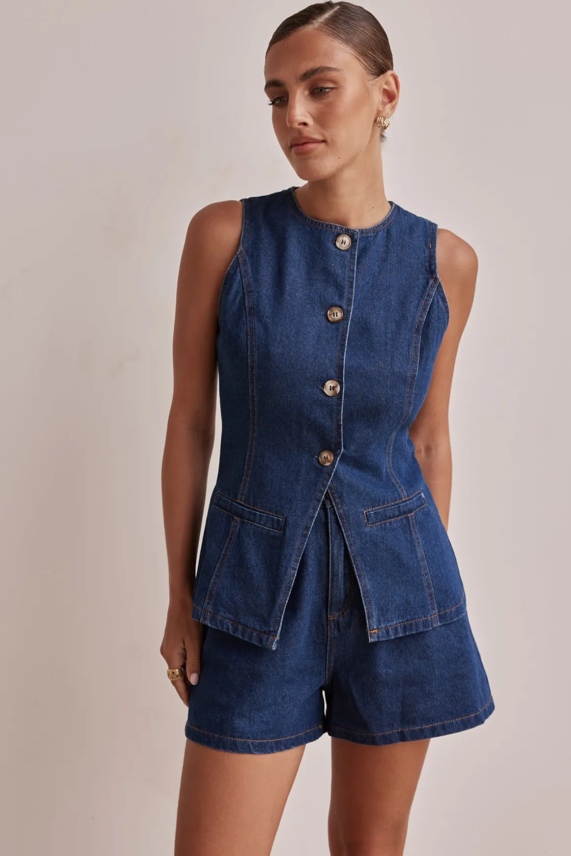 Jules Denim Shorts (Blue)