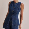 Jules Denim Vest (Blue)